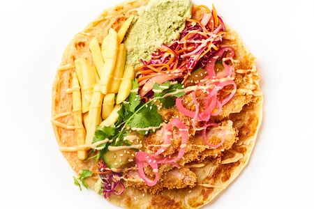 Сингапурская лепешка Роти с цыпленком