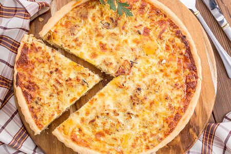 Киш с курицей и картофелем