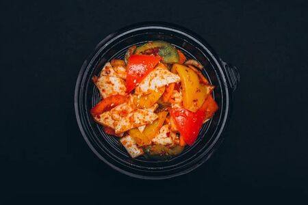 Кальмар со сладким перцем