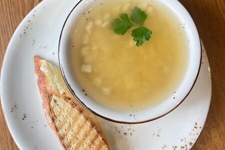 Куриный суп с индейкой и пастой орзо