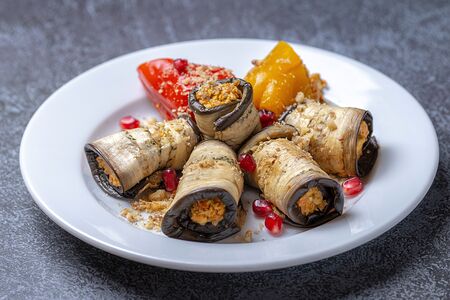 Баклажаны и перец фаршированные