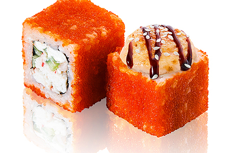 Ролл Калифорния запечённая