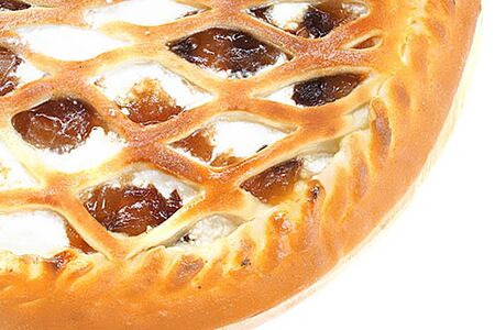 Сладкий пирог с творогом и манго