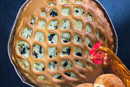 Пирог с курицей и грибами