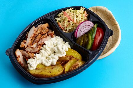 Шаверма на тарелке