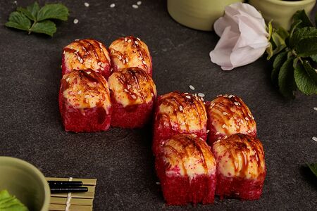 Запечённый ролл с крабом