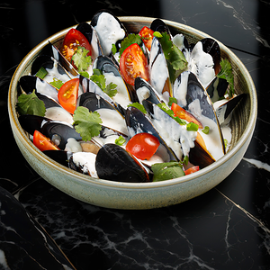 Мидии в сливочном соусе