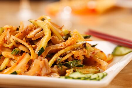 Уши свиные с огурцом