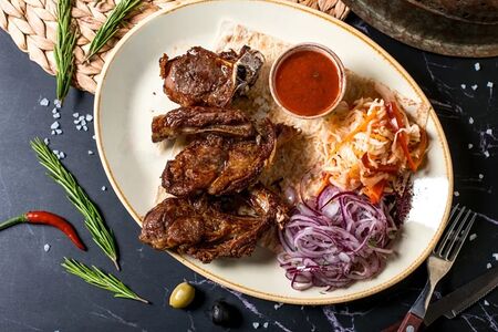 Шашлык из баранины на кости