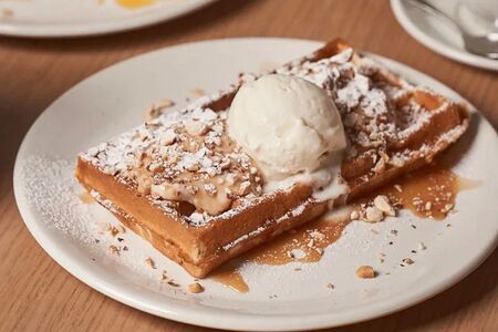 Вафля с банановым кремом