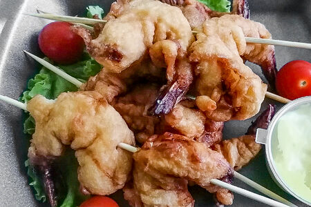 Королевские креветки Frites