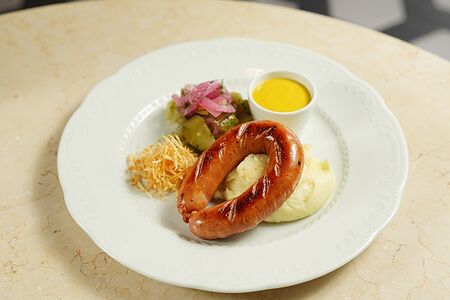 Подкопченная cвинo-говяжья колбаска