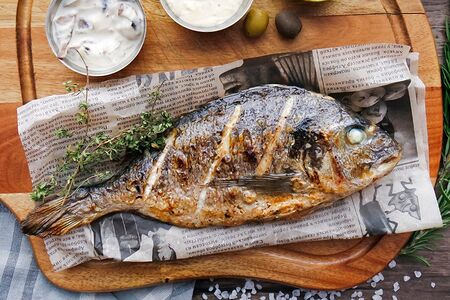 Дорадо на гриле