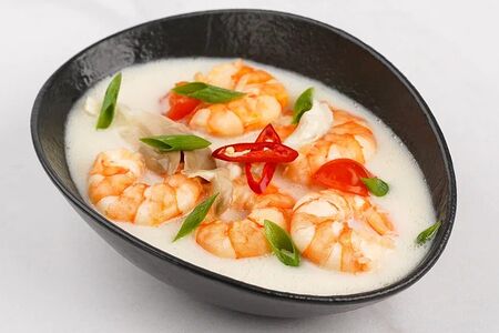 Сырный суп с креветками