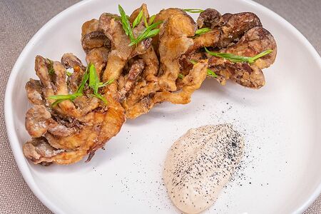 Хрустящие вешенки с сырным спайси