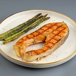 Семга на гриле