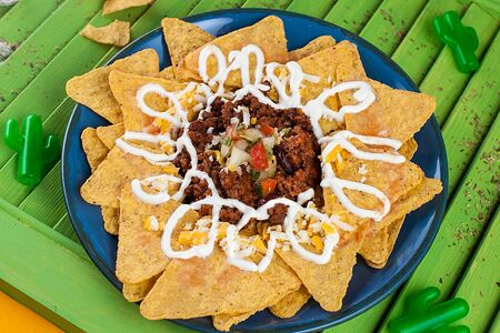 Nachos chili con carne