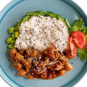 Курочка в соусе терияки с рисом гохан