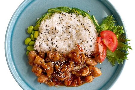 Курочка в соусе терияки с рисом гохан