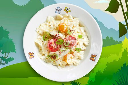 Фарфалле с куриной грудкой су-вид