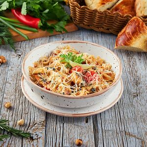 Яндекс фарфалле с креветками