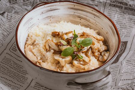 Ризотто с вешенками