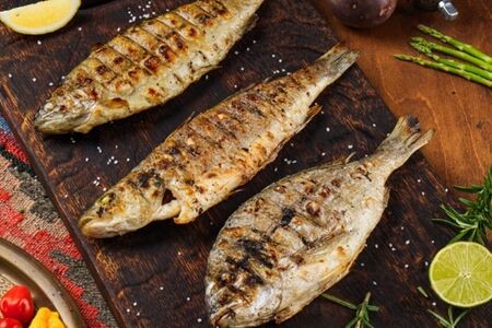 Сибас на мангале