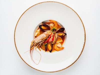 Суп том ям с морепродуктами