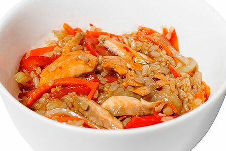 Тяхан с лососем