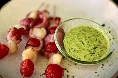 Гребешки в хрустящем беконе