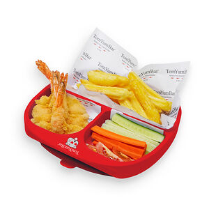 Bento-box с креветками/ картофель фри