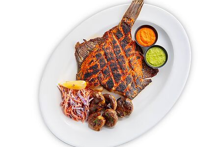 Камбала с канарским картофелем