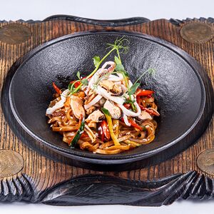 Удон с грибами