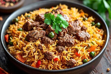Домашний плов с говядиной