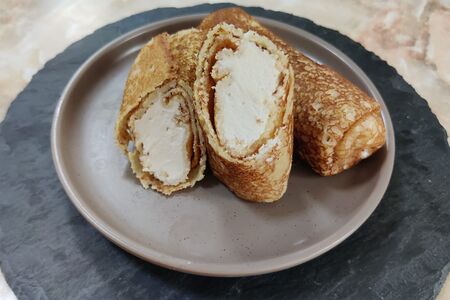 Блины с творогом