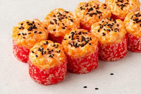 Ролл Нежный лосось с тигровой креветкой