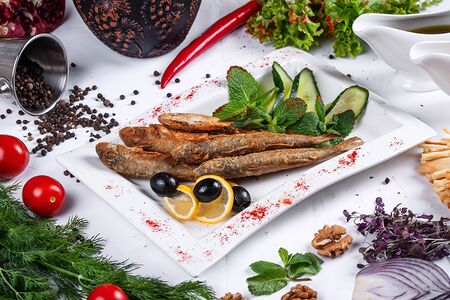 Барабулька жаренная