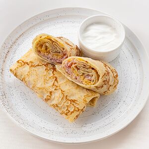 Блинчики с ветчиной и сыром