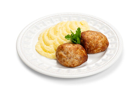 Котлетки из индейки с картофельным пюре