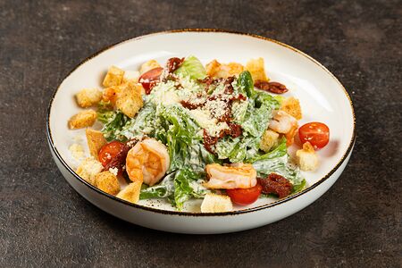 Цезарь с креветками гриль