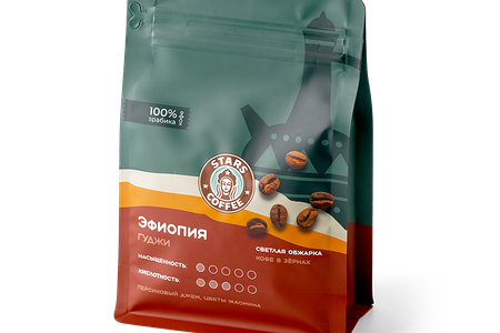 Кофе Эфиопия Гуджи в зернах 