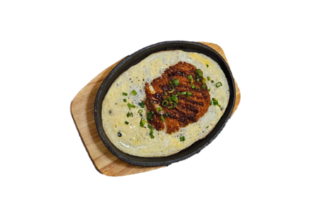 Тонкацу с яйцом и луком