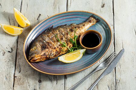 Дорадо на мангале