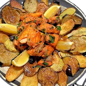 Садж из сёмги на двоих