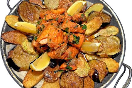 Садж из сёмги на двоих