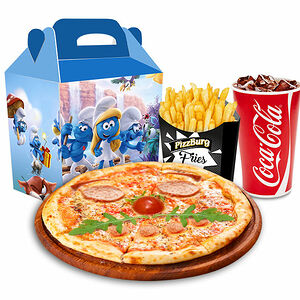 Детская пицца + фри + напиток на выбор + маленькая игрушка