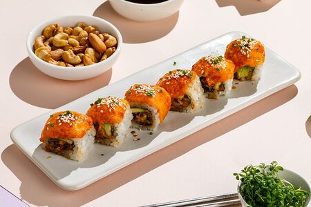 Запеченные роллы с угрем 