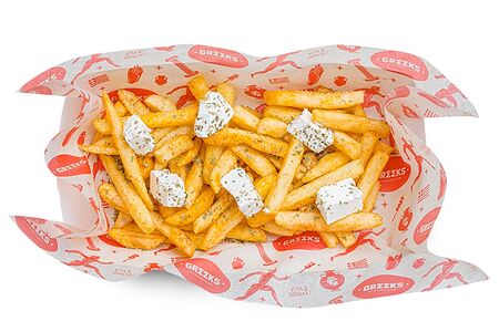 Картофель фри с фетой и орегано