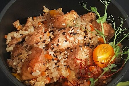 Тяхан с курицей