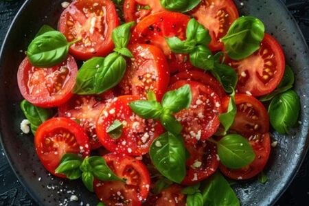 Томаты с базиликом